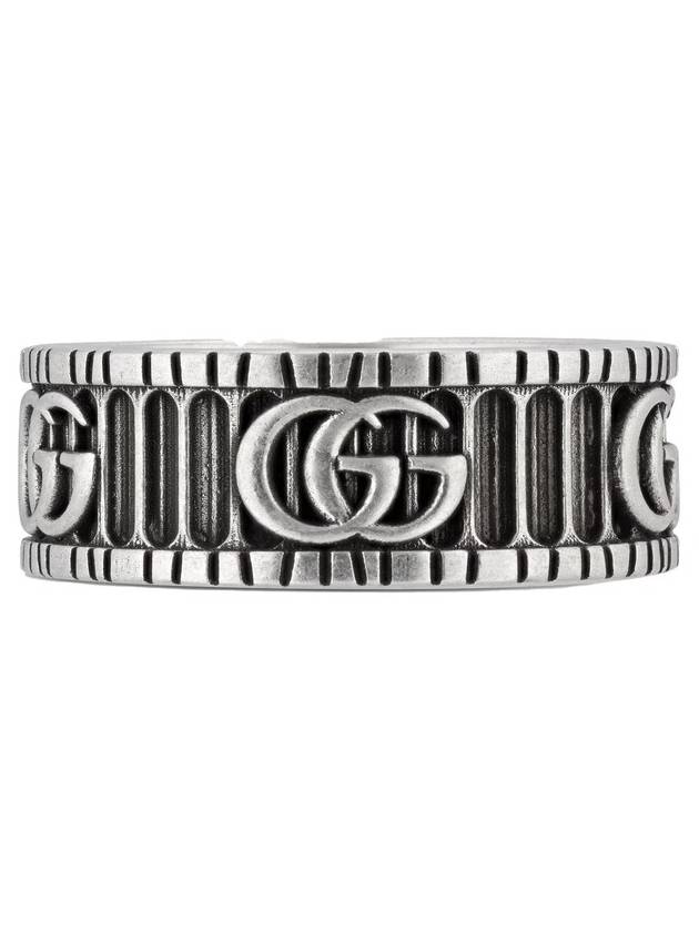 GG Marmont Silver Ring with Bouble G Detail - GUCCI - BALAAN 3