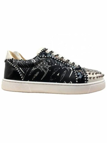 Vieria Orlato Leather Spike Low Top Sneakers Black - CHRISTIAN LOUBOUTIN - BALAAN 1