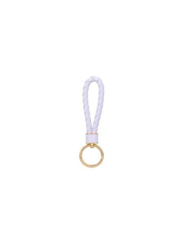 Intrecciato Lambskin Key Holder Violet - BOTTEGA VENETA - BALAAN 1