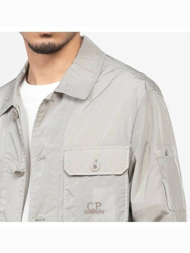 Chrome R Pocket Over Long Sleeve Shirt Grey - CP COMPANY - BALAAN 7