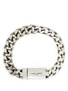 Men's Curb Chain Metal Bracelet Silver - SAINT LAURENT - BALAAN 2