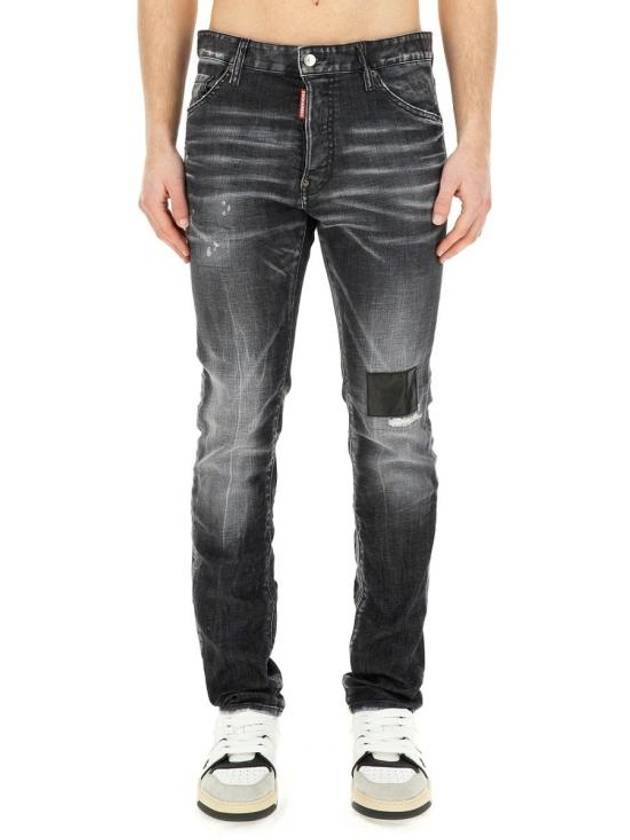 Distressed Wash Denim Jeans Black - DSQUARED2 - BALAAN 2