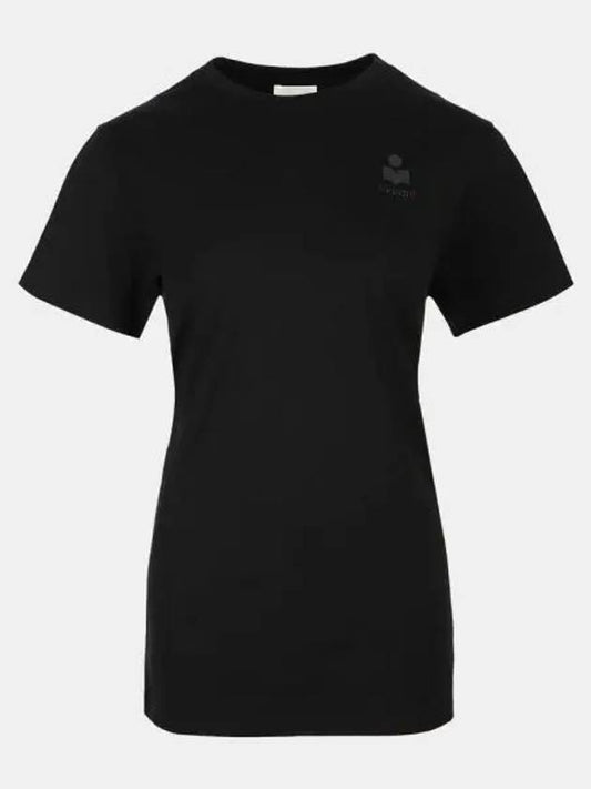 Aby Logo Short Sleeve T-Shirt Black - ISABEL MARANT - BALAAN 2