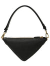 Triangle Saffiano Leather Shoulder Bag Black - PRADA - BALAAN 4