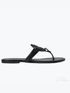 Women's Miller Leather Flip Flops Black - TORY BURCH - BALAAN 2