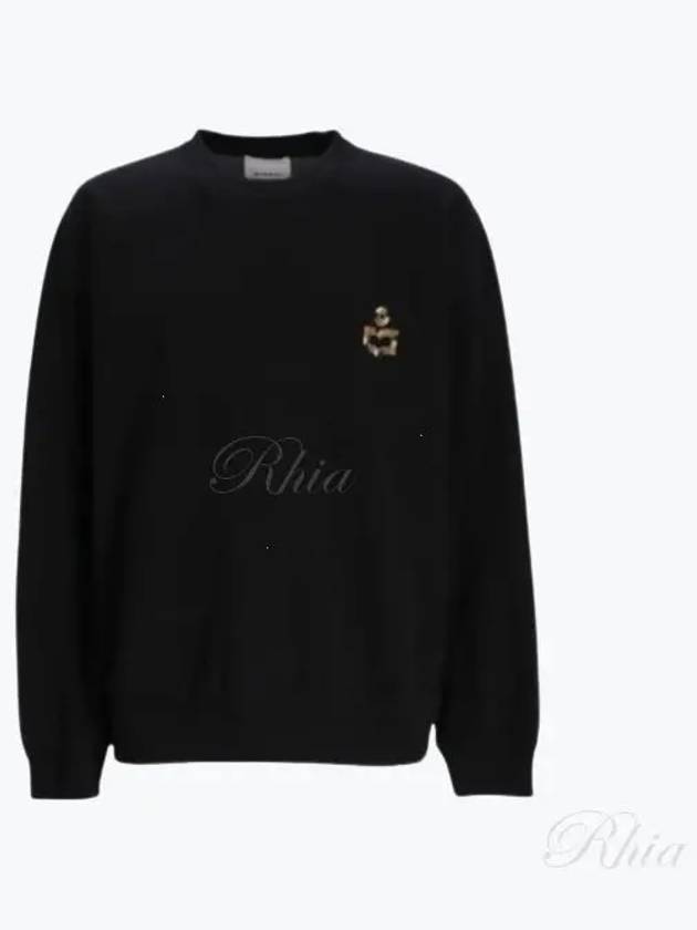 Mikoe Embroidered Logo Cotton Sweatshirt Black - ISABEL MARANT - BALAAN 2