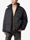 Medium-Length Re-Nylon Reversible Down Padded Jacket Black - PRADA - BALAAN 2