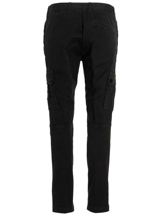 Wappen Patch Slim Fit Straight Pants Black - STONE ISLAND - BALAAN 3