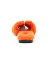 Oran Shearling Slippers Orange - HERMES - BALAAN 5