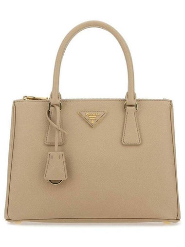 Galleria Saffiano Leather Medium Tote Bag Sand Beige - PRADA - BALAAN 1