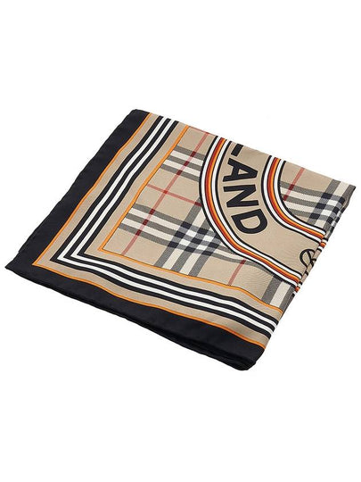 Montage Print Silk Small Square Scarf Archive Beige - BURBERRY - BALAAN 2