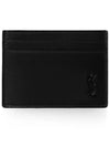 Mini Monogram Card Wallet Black - SAINT LAURENT - BALAAN 5