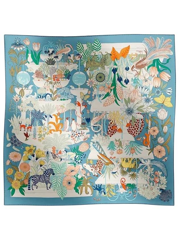 Precious Paradise 90 Scarf Blue Jean - HERMES - BALAAN 2