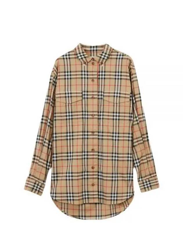 Vintage Check Overfit Shirt Beige - BURBERRY - BALAAN 2