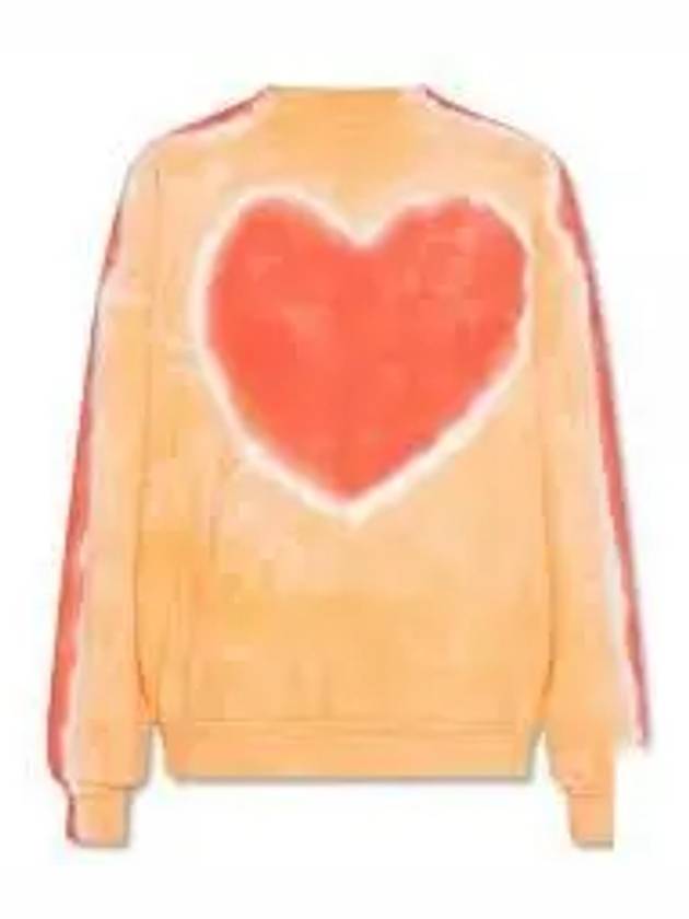 Heart Print Tie Dye Sweatshirt Orange - ACNE STUDIOS - BALAAN 2