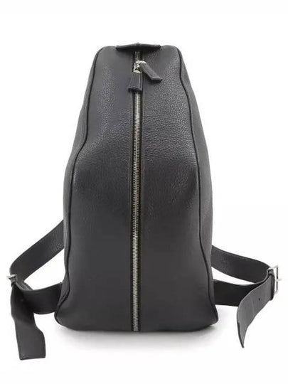 Triangle Logo Leather Backpack Black - PRADA - BALAAN 2