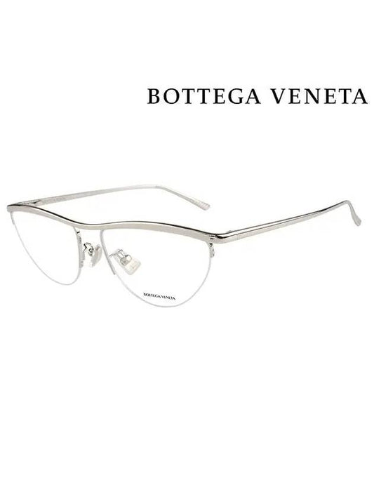 Eyewear Cat Eye Metal Glasses Silver White - BOTTEGA VENETA - BALAAN.