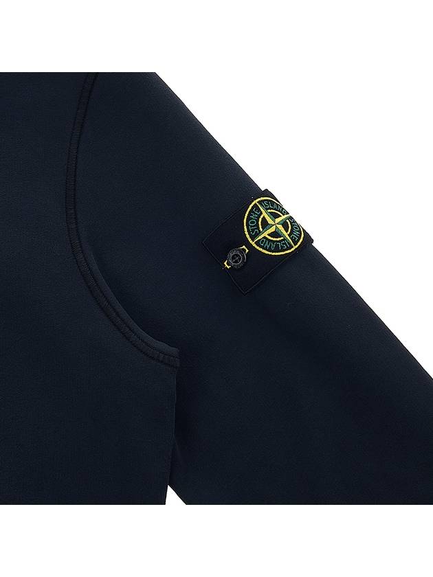 Wappen Patch Cotton Fleece Hoodie Navy - STONE ISLAND - BALAAN 6