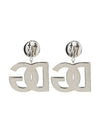 DG Logo Clip On Earrings Silver - DOLCE&GABBANA - BALAAN 4