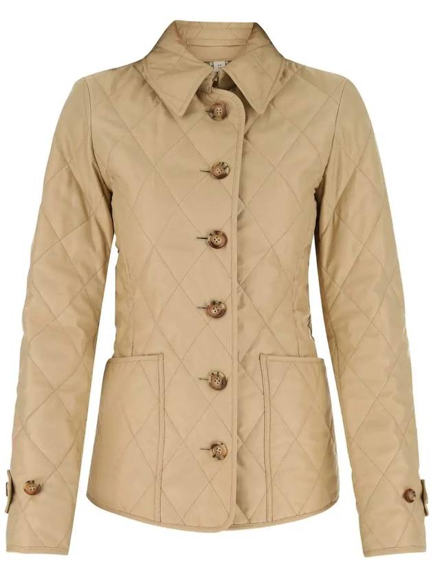 Diamond Quilted Thermoregulated Jacket New Chino Beige - BURBERRY - BALAAN 2