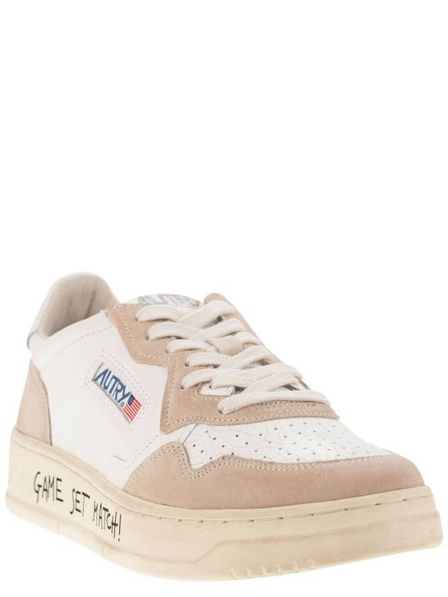 Men's Medalist Low Top Sneakers Beige - AUTRY - BALAAN 3