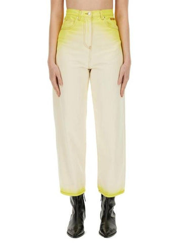 Denim Straight Pants 3642MDP240T 24747306 YELLOW - MSGM - BALAAN 1