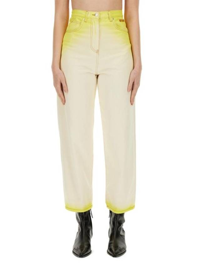 Denim Straight Pants 3642MDP240T 24747306 YELLOW - MSGM - BALAAN 1