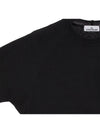 Compass Patch Regular Fit Cotton Short Sleeve T-Shirt Black - STONE ISLAND - BALAAN 4