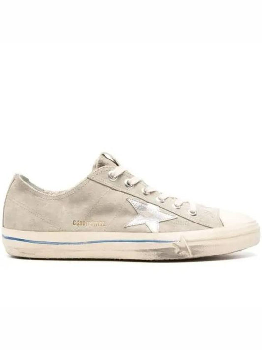 V Star 2 Suede Low Top Sneakers Silver Taupe - GOLDEN GOOSE - BALAAN 2
