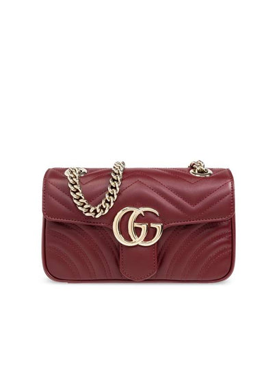 GG Marmont Shoulder Bag Burgundy - GUCCI - BALAAN 2