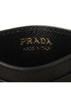 Triangle Logo Saffiano Leather Card Wallet Black - PRADA - BALAAN 7