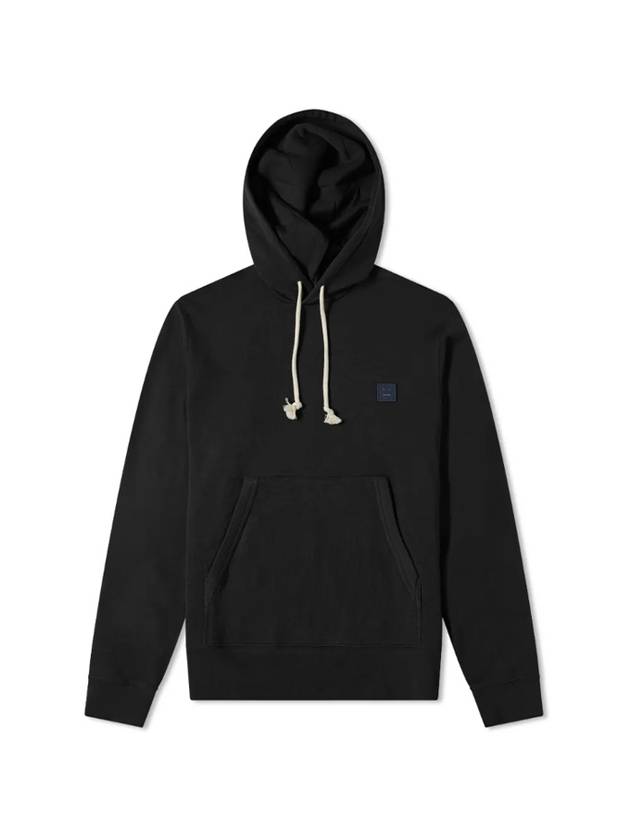 Face Patch Logo Hoodie Black - ACNE STUDIOS - BALAAN 3