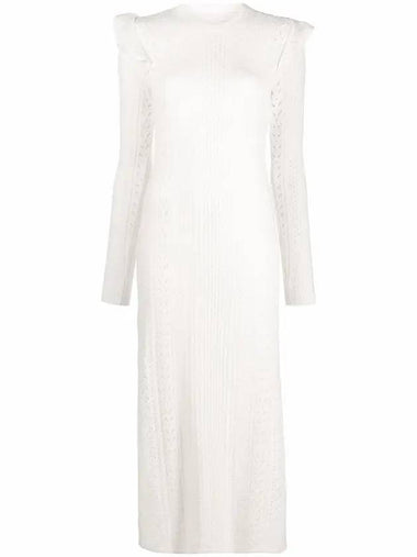 embroidery knit long dress white - CHLOE - BALAAN 1