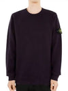 Brushed Cotton Fleece Garment Dyed Crewneck Sweatshirt Dark Burgundy - STONE ISLAND - BALAAN 2