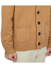 Men's Button Wool Cardigan Brown - DRUMOHR - BALAAN 9