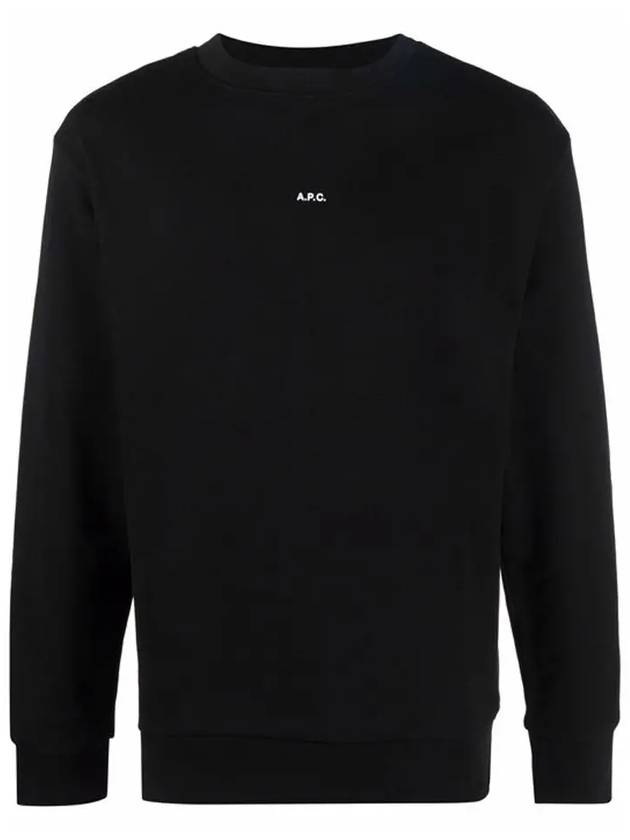 Men's Steve Logo Sweatshirt Black - A.P.C. - BALAAN 3