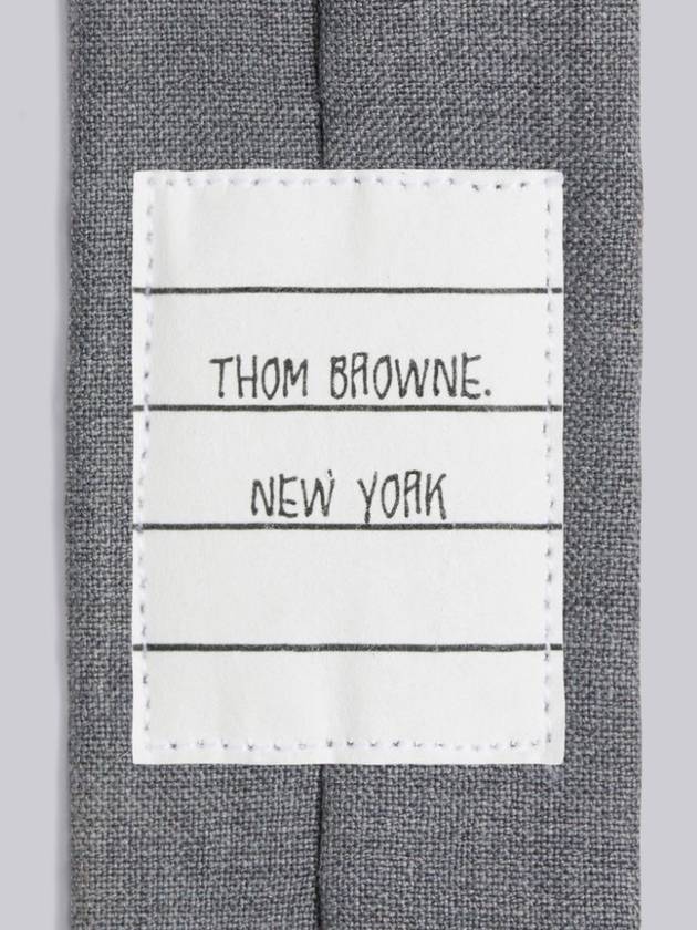 4-Bar Plain Wool Tie Grey - THOM BROWNE - BALAAN 4