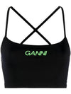 Active Strap Sleeveless Black - GANNI - BALAAN 1