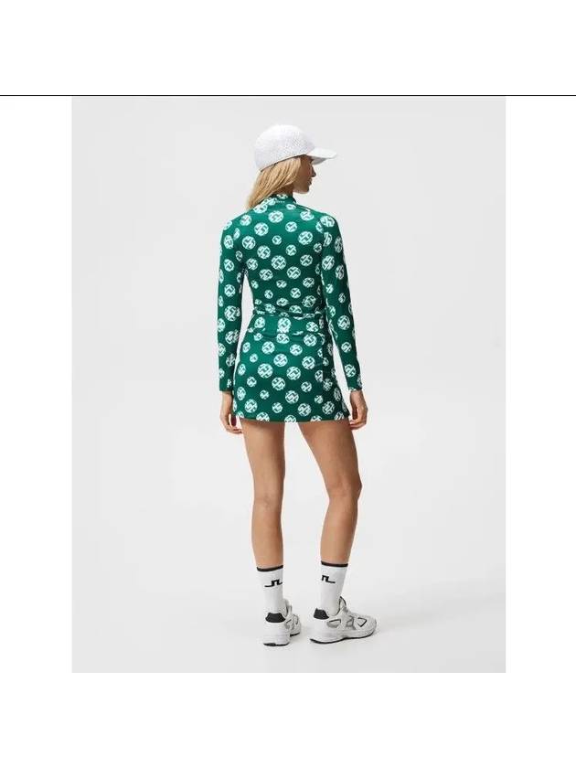 SS Women s Golf Amelie Mid Print Skirt Rain Spear Dots - J.LINDEBERG - BALAAN 5