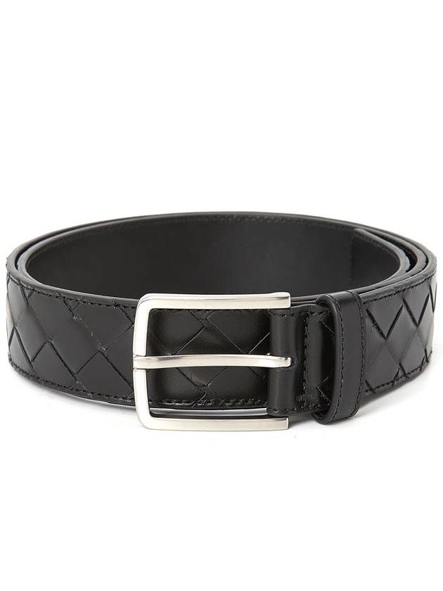 Intrecciato Belt Black - BOTTEGA VENETA - BALAAN 2