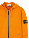 Wappen Patch Cotton Zip Up Hoodie Orange - STONE ISLAND - BALAAN 4