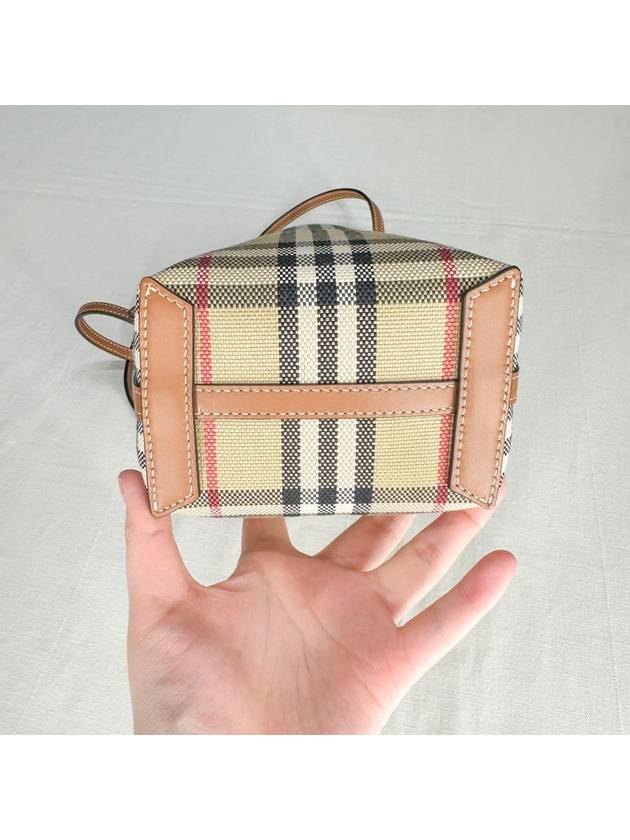 Mini London Tote Bag Archive Beige - BURBERRY - BALAAN 4