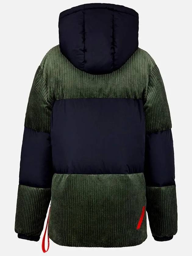 Color blocking corduroy hooded down padded jumper AJP104 - IKALOOOK - BALAAN 4