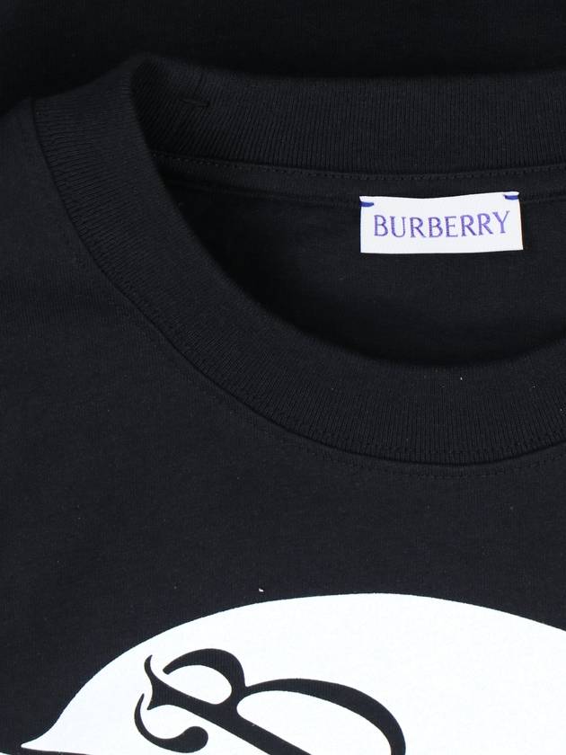 EKD Print Cotton Short Sleeve T-Shirt Black - BURBERRY - BALAAN 5