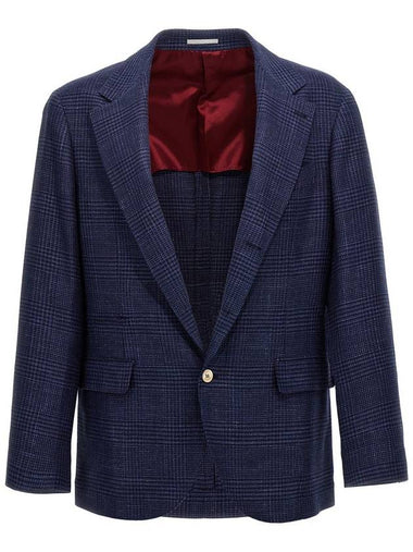 Brunello Cucinelli Check Single-Breasted Blazer - BRUNELLO CUCINELLI - BALAAN 1