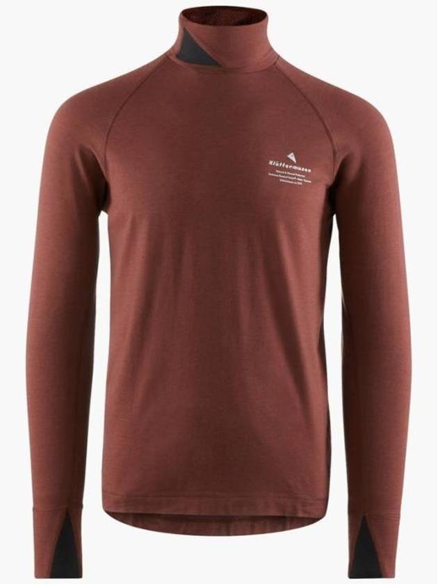 Men's Fafne Turtleneck Long Sleeve T-Shirt Merlot - KLATTERMUSEN - BALAAN 2