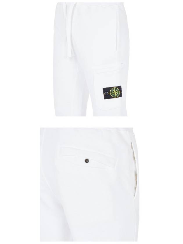 Side Patch Drawstring Track Pants White - STONE ISLAND - BALAAN 6