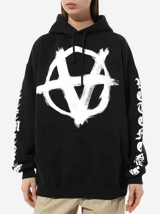 Double Anarchy Logo Hoodie Black - VETEMENTS - BALAAN 2