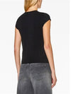 T Angie Peekaboo Logo Short Sleeve T-Shirt Black - DIESEL - BALAAN 6