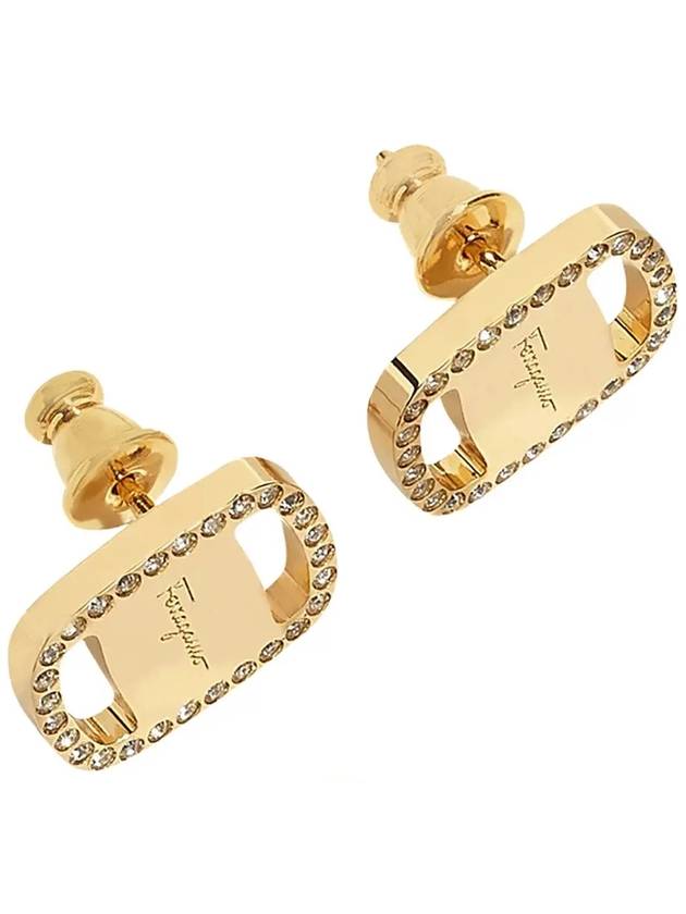 Women's Vara Plate Large Earrings Gold - SALVATORE FERRAGAMO - BALAAN 5